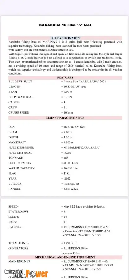 मत्स्य पालन ट्रॉलर बेचने के लिए